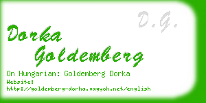 dorka goldemberg business card